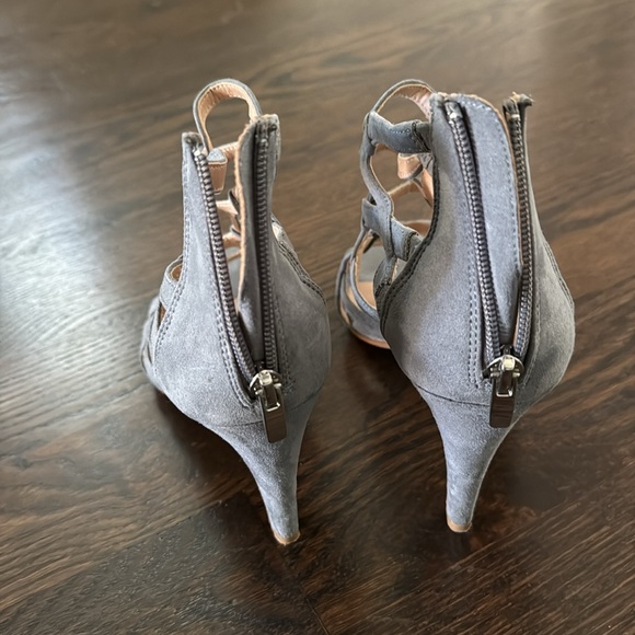 grey suede heels - Picture 2 of 3